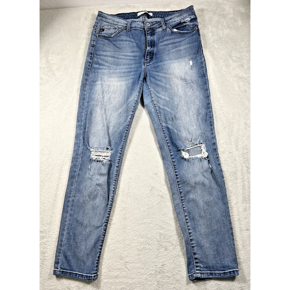 Kancan Womens Distressed Jeans 11/29 Cut 5113 Mid Rise KC8356M
